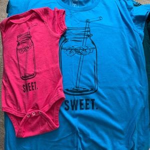 Mommy & Me coordinating tshirt and onesie